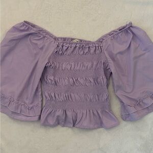 Lavender Off-Shoulder Top